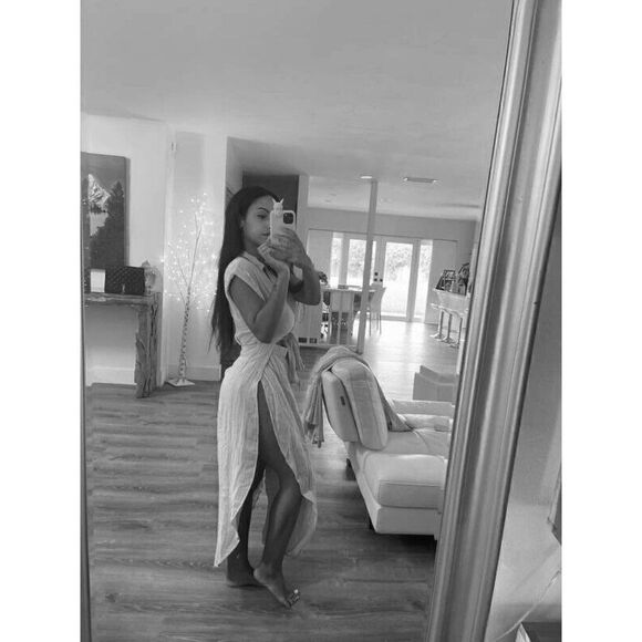 NEW FREE PEOPLE ENDLESS SUMMER ON MY WAY MIDI DRESS TIE FRONT GAUZE - Picture 2 of 3